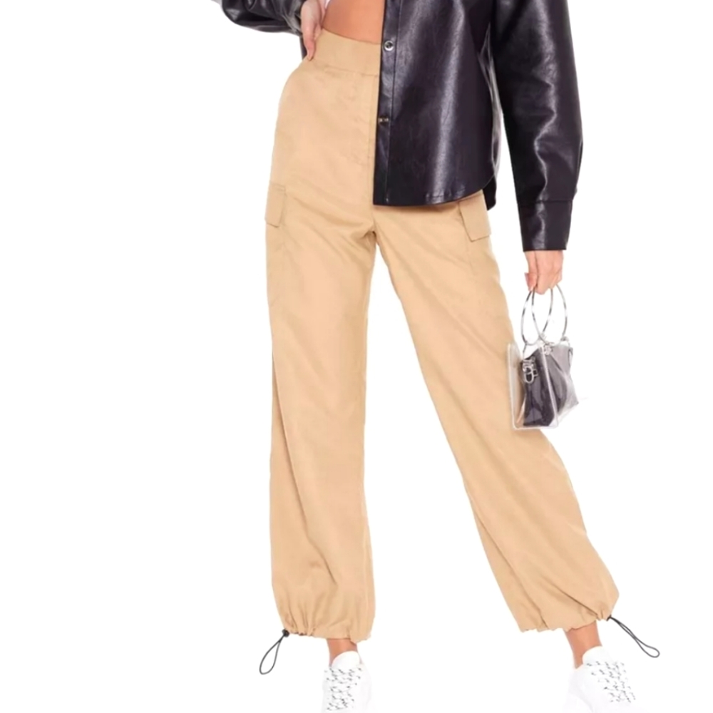 New! Nasty gal cargo toggle cuff trousers